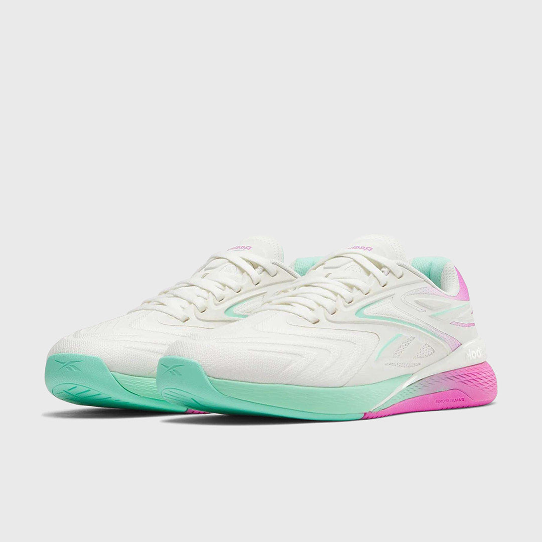 REEBOK - NANO X5 EDGE - WOMEN'S - CHALK/VIRTUAL PINK/ATOMIC AQUA – TWL
