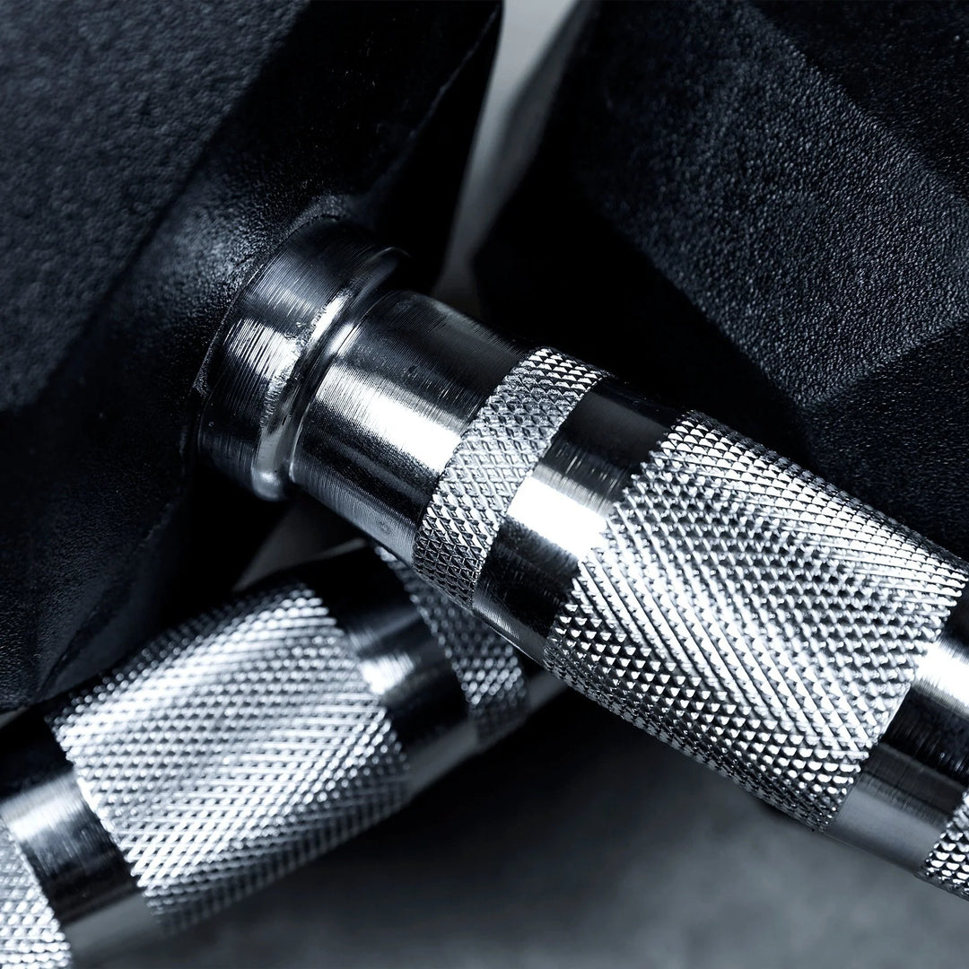 TWL - RUBBER HEX DUMBBELL - PAIR - BLACK