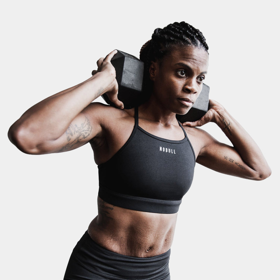 NOBULL - HIGH-NECK SPORTS BRA - BLACK