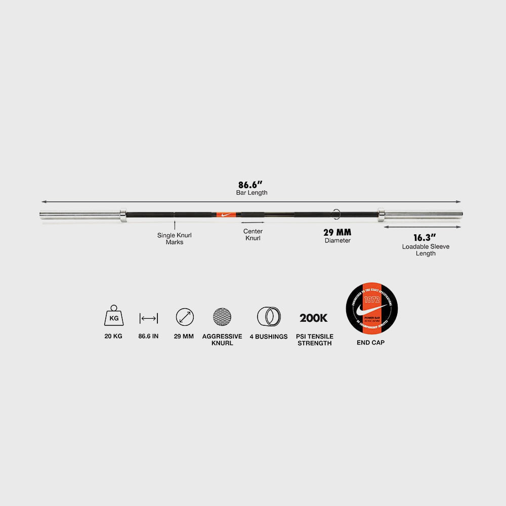 Nike Strength 1972 Power Bar – 20kg