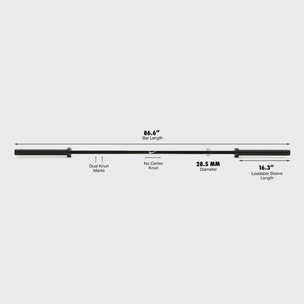 Nike Barbell 20 kg – Chrome Swoosh
