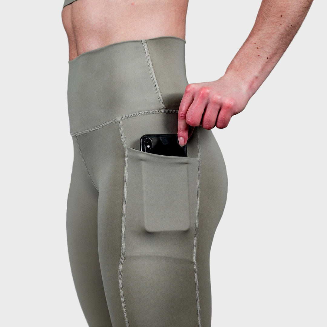 TWL - WOMEN'S EVERYDAY HIGH WAISTED TIGHTS - 7/8 - MINK GREY