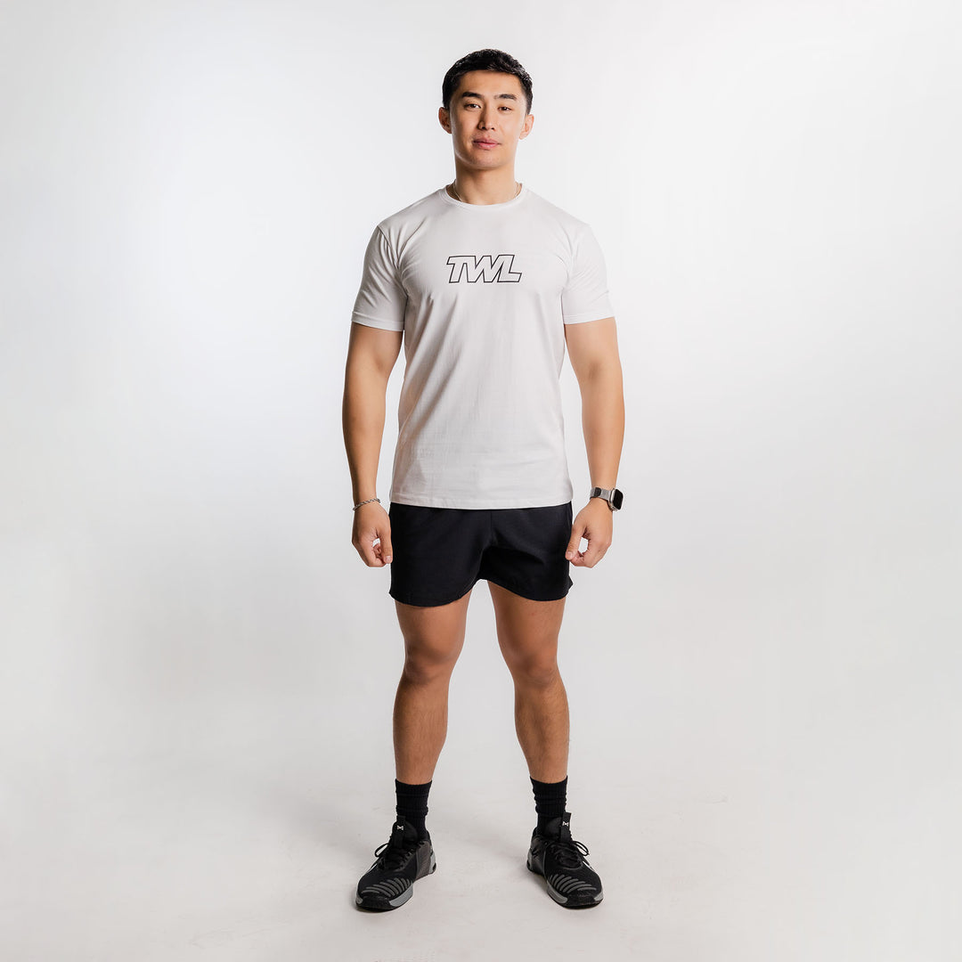 TWL - MEN'S EVERYDAY T-SHIRT - ATHLETE - WHITE/BLACK