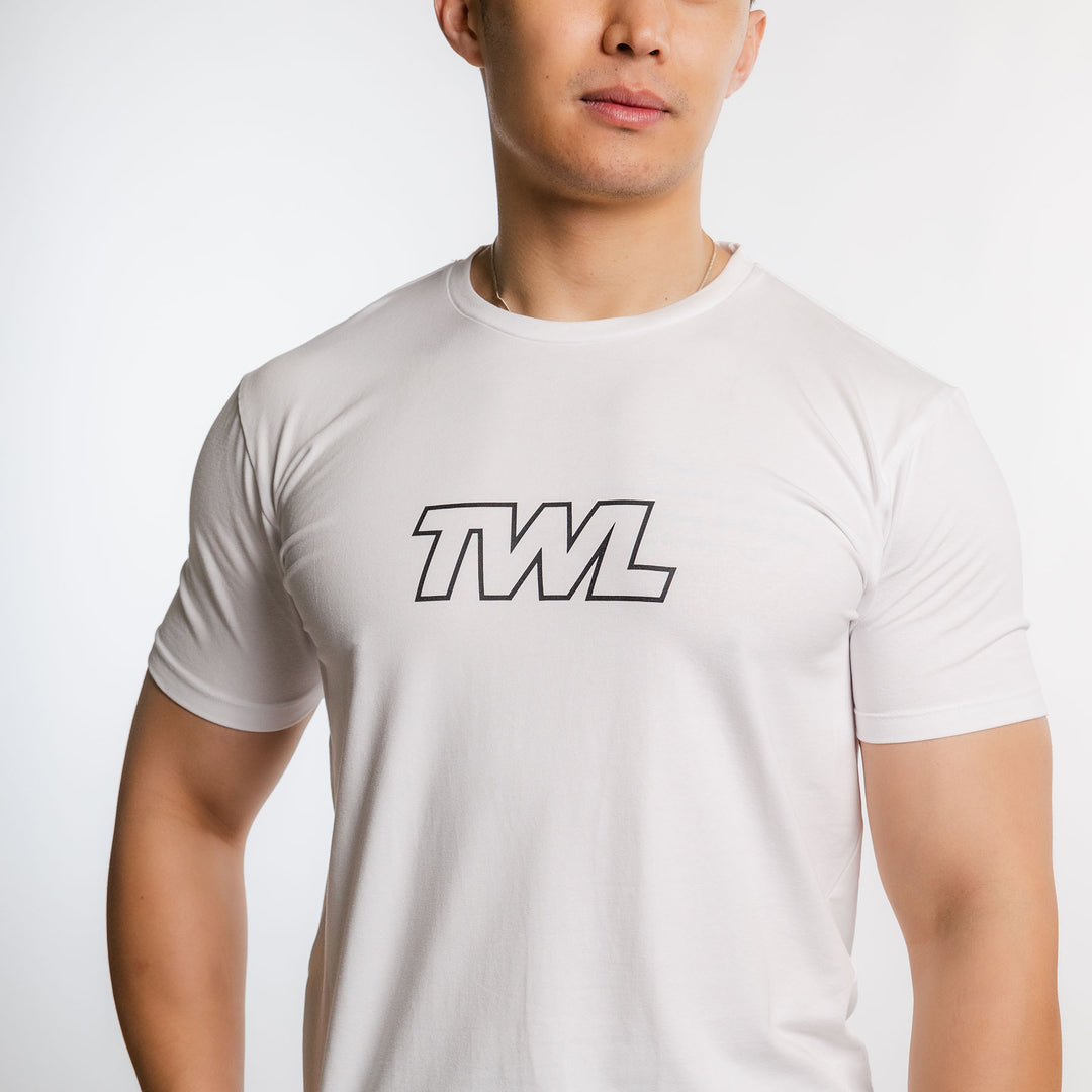 TWL - MEN'S EVERYDAY T-SHIRT - ATHLETE - WHITE/BLACK