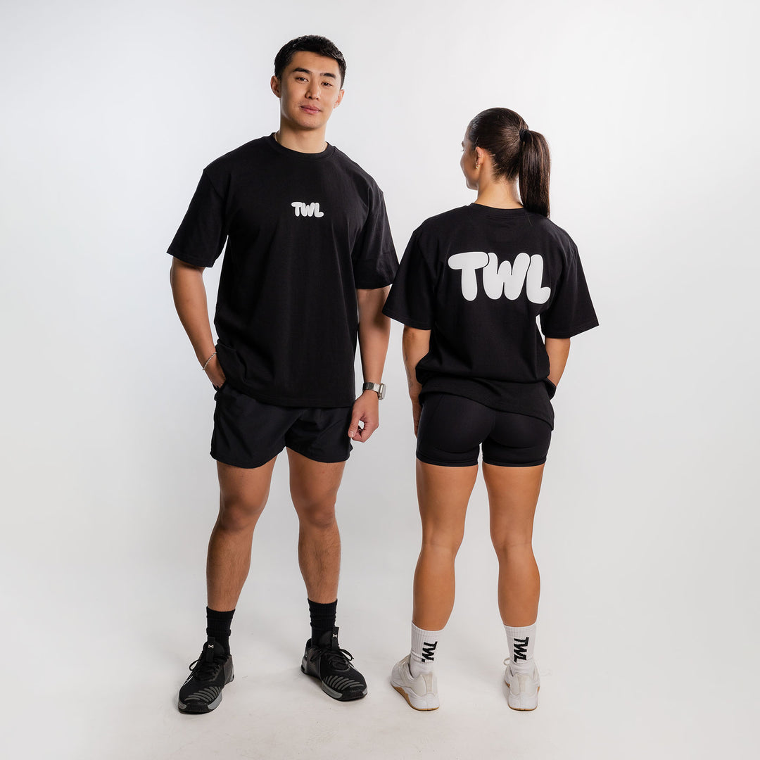 TWL - LIFESTYLE OVERSIZED T-SHIRT - TWL PUFF - BLACK