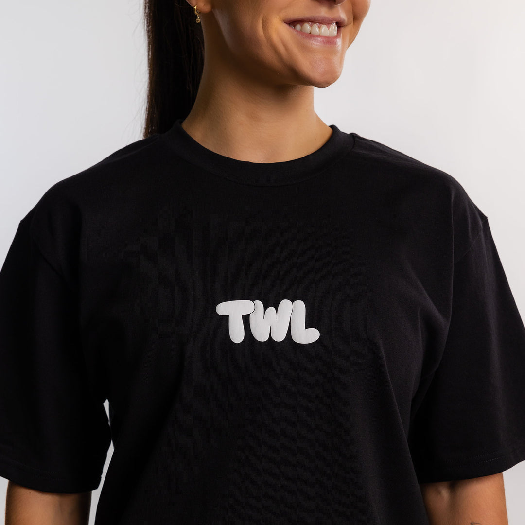 TWL - LIFESTYLE OVERSIZED T-SHIRT - TWL PUFF - BLACK