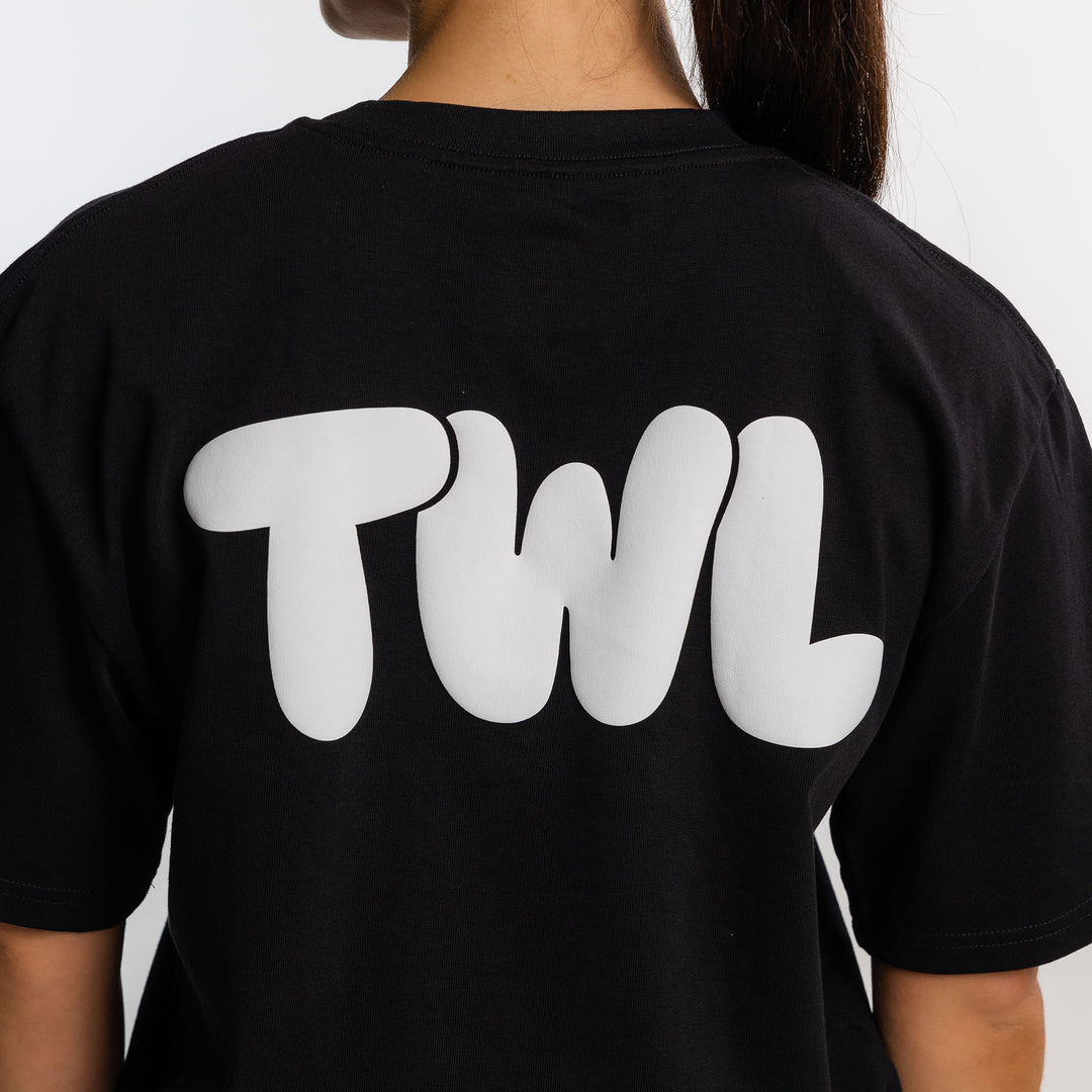 TWL - LIFESTYLE OVERSIZED T-SHIRT - TWL PUFF - BLACK