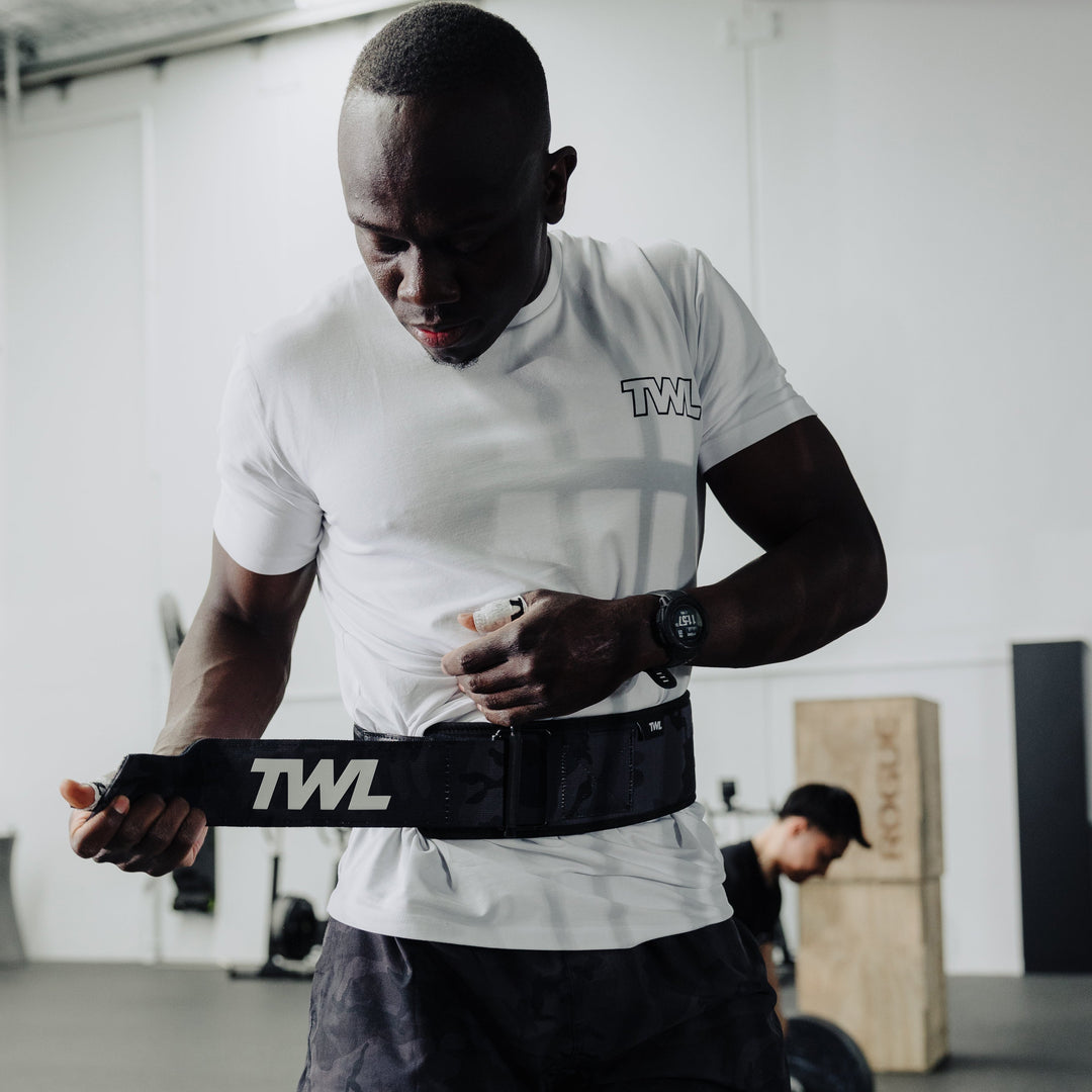 TWL - HYBRID VELCRO LIFTING BELT - BLACK CAMO