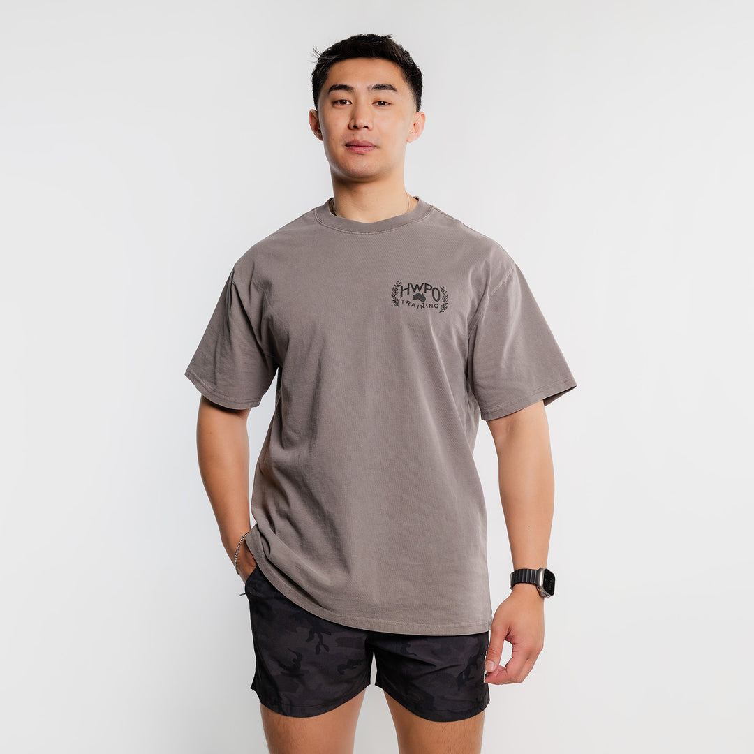 HWPO - OVERSIZED T-SHIRT - FADED GRAY