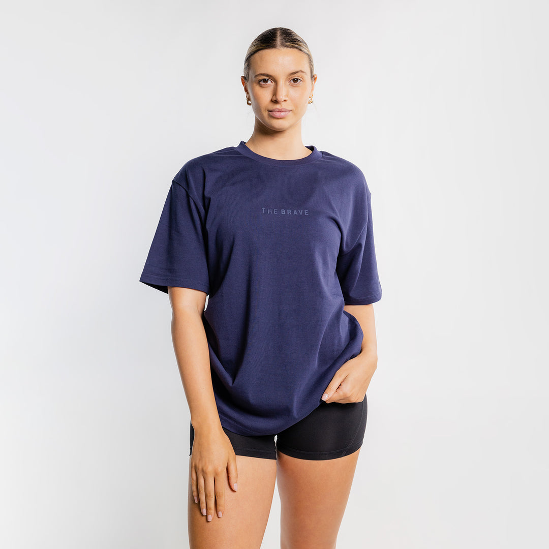 THE BRAVE - LIFESTYLE OVERSIZED T-SHIRT - DARK NAVY