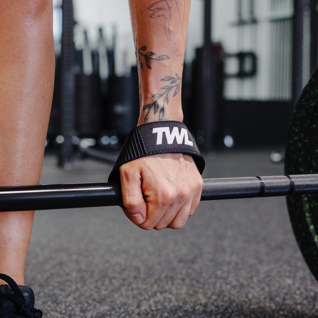 TWL - NYLON OLY LIFTING STRAPS - PAIR - BLACK