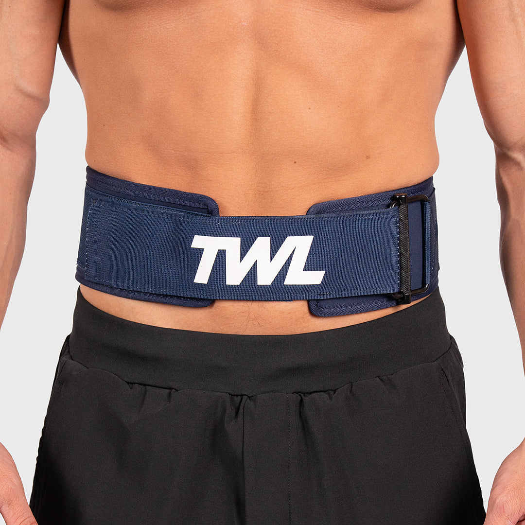 TWL - HYBRID VELCRO LIFTING BELT - 4" - DEEP NAVY