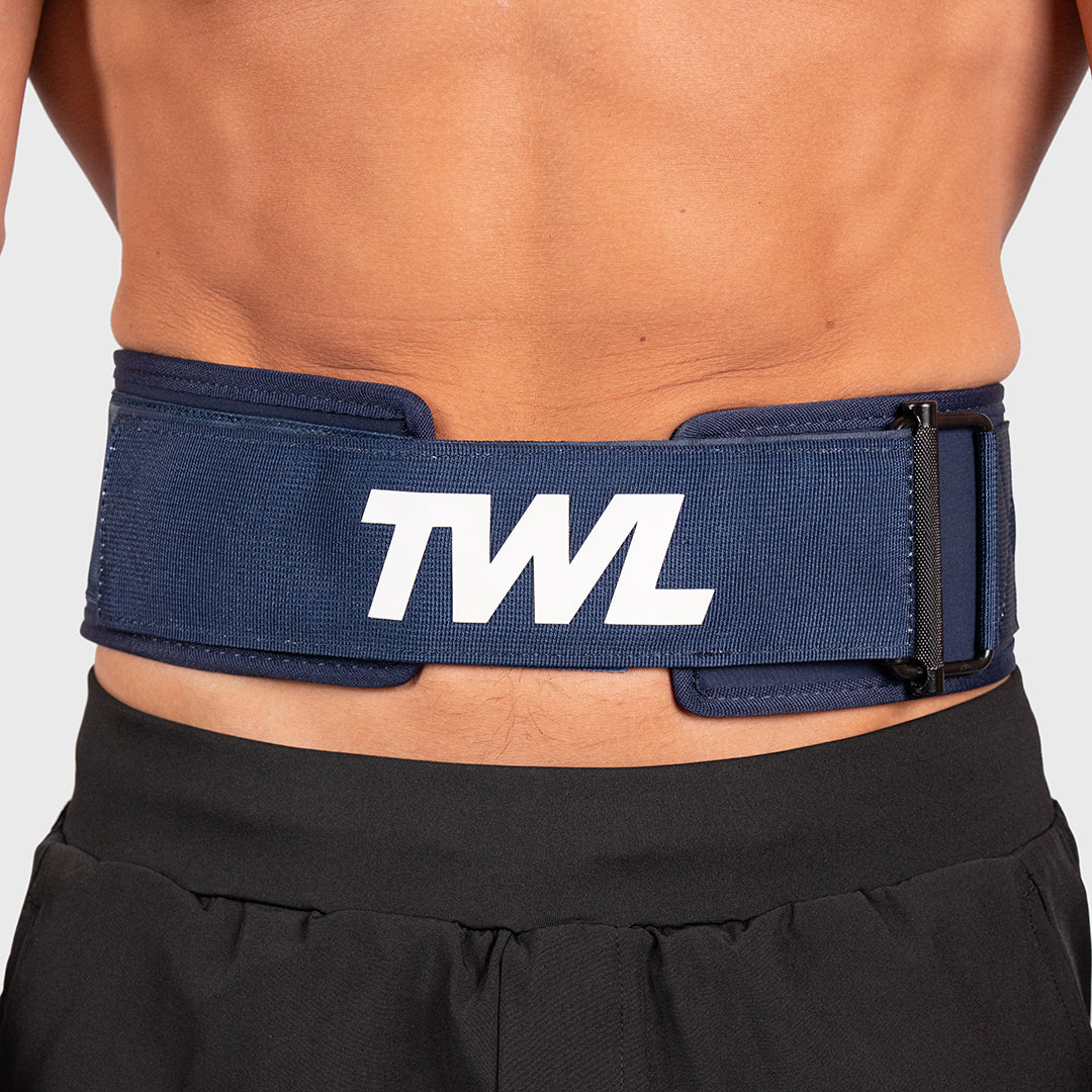 TWL - HYBRID VELCRO LIFTING BELT - 4" - DEEP NAVY