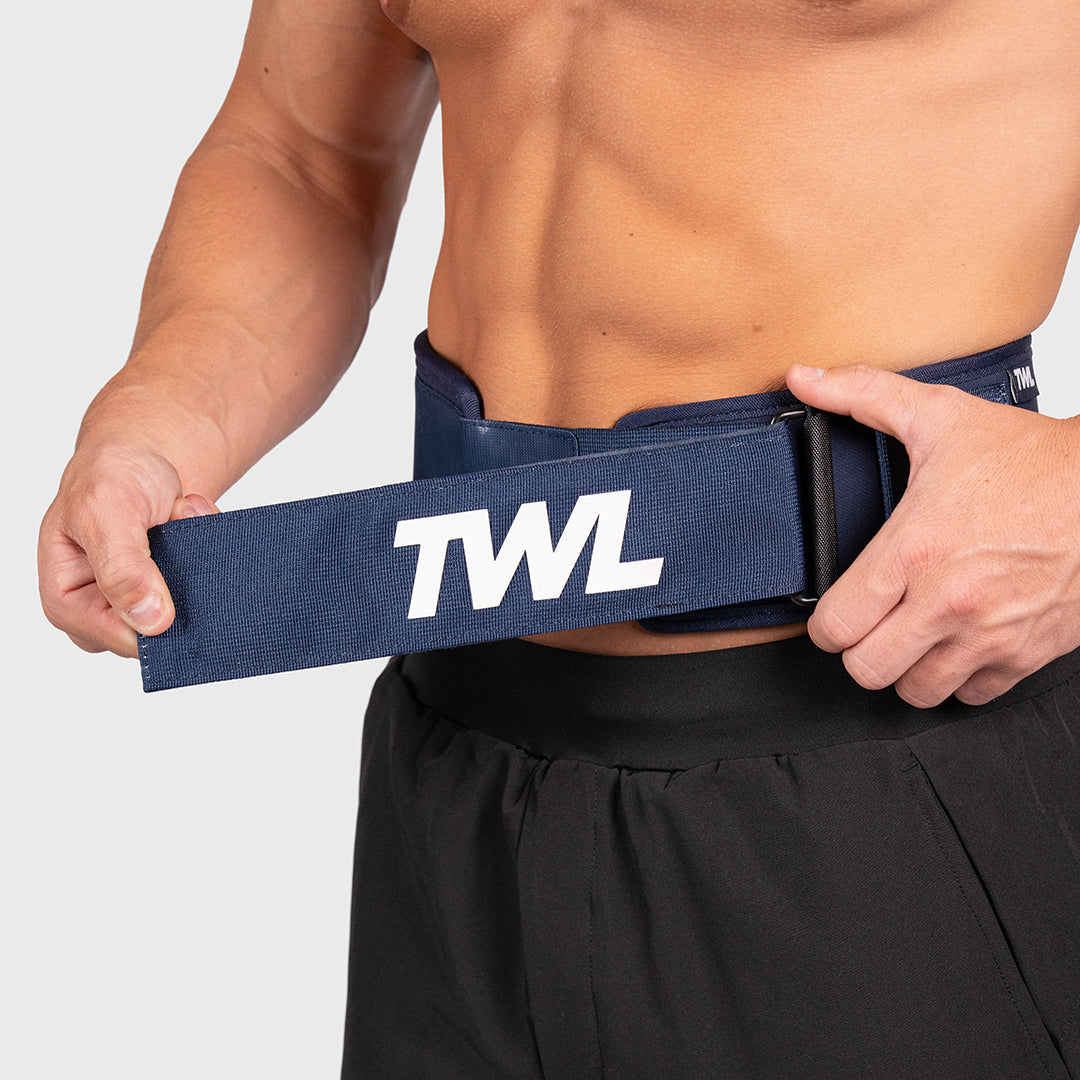 TWL - HYBRID VELCRO LIFTING BELT - 4" - DEEP NAVY