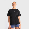 TWL - WOMEN'S OVERSIZED BOYFRIEND T-SHIRT - EMBLEM - BLACK