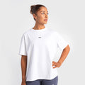 TWL - WOMEN'S OVERSIZED BOYFRIEND T-SHIRT - EMBLEM -WHITE