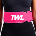 TWL - HYBRID VELCRO LIFTING BELT - 4" - FLAMINGO