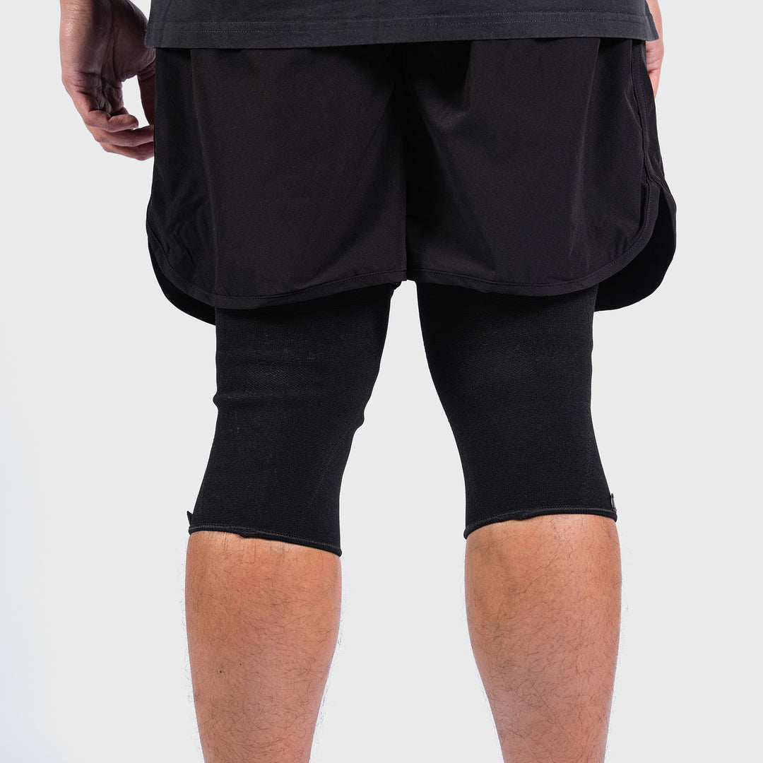 TWL - 2MM KNITTED KNEE SLEEVES - PAIR - BLACK/WHITE