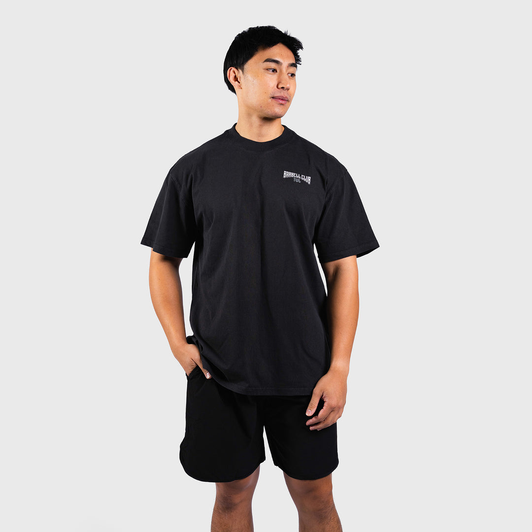TWL - LIFESTYLE OVERSIZED T-SHIRT - BARBELL CLUB - CHEETAH/FADED BLACK