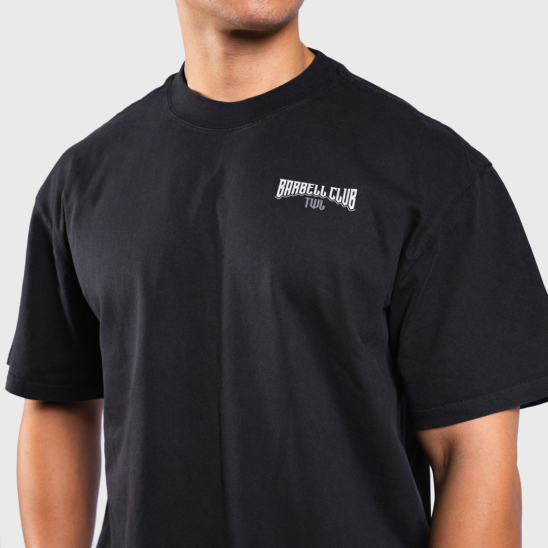 TWL - LIFESTYLE OVERSIZED T-SHIRT - BARBELL CLUB - CHEETAH/FADED BLACK
