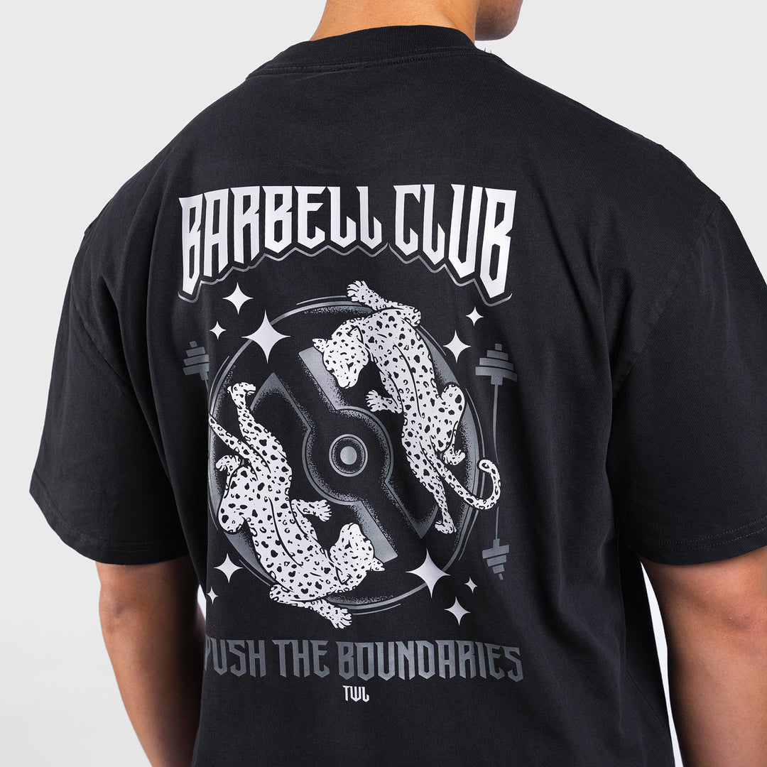 TWL - LIFESTYLE OVERSIZED T-SHIRT - BARBELL CLUB - CHEETAH/FADED BLACK