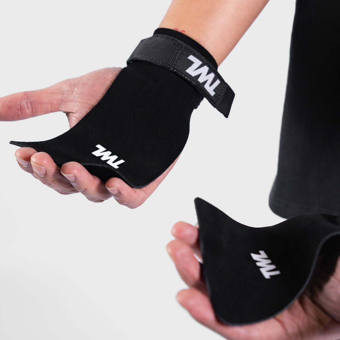 TWL - LEATHER EVERYDAY GRIPS - FINGERLESS - BLACK