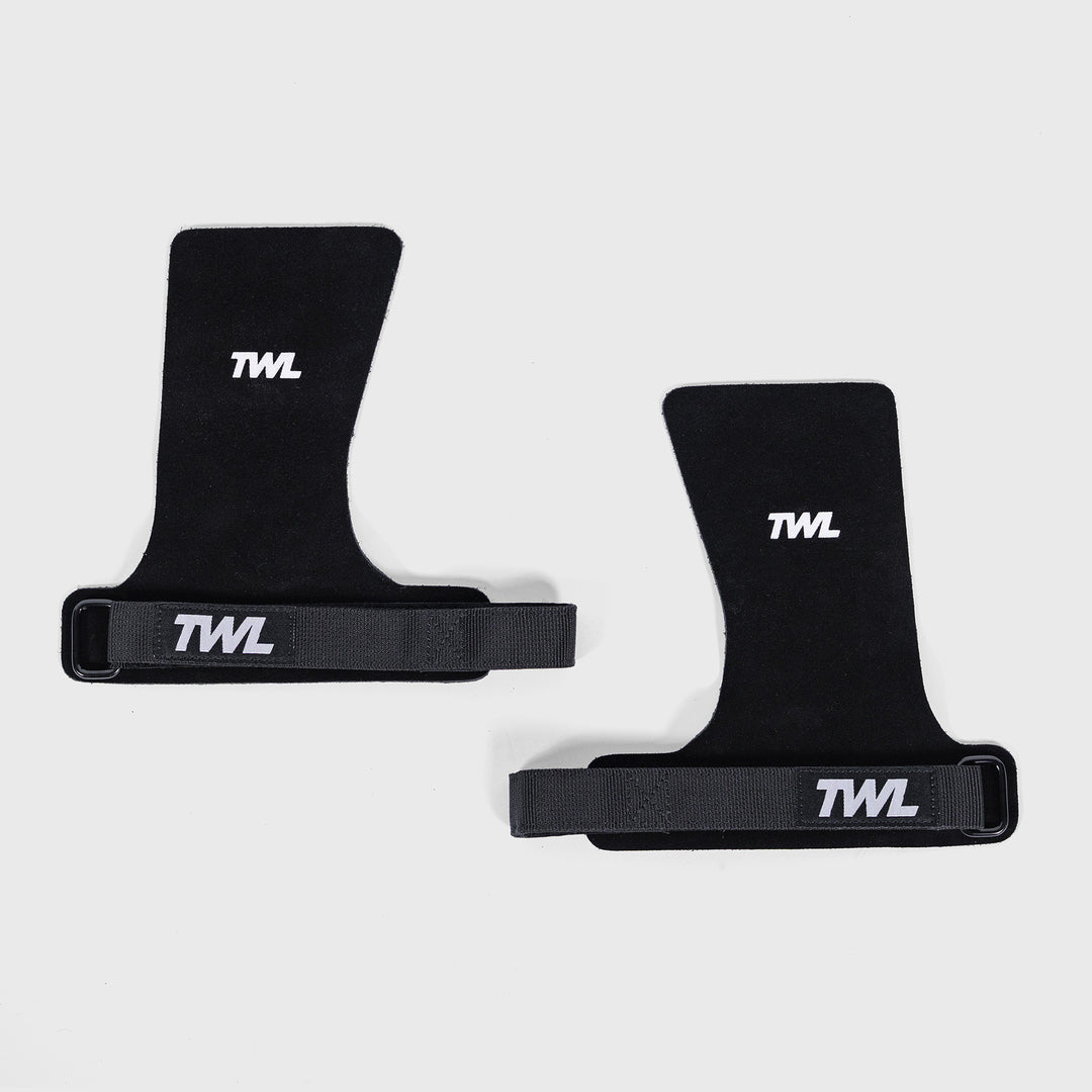 TWL - LEATHER EVERYDAY GRIPS - FINGERLESS - BLACK