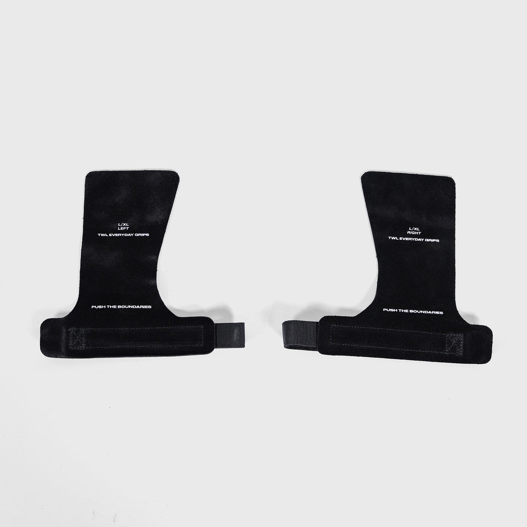 TWL - LEATHER EVERYDAY GRIPS - FINGERLESS - BLACK