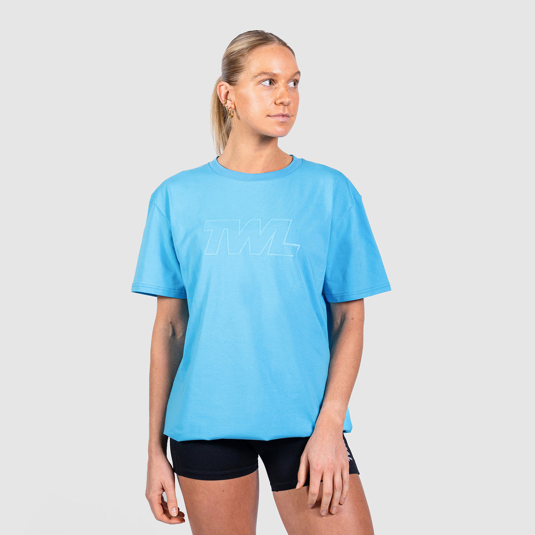 TWL - OVERSIZED T-SHIRT - ATHLETE - SKY WAVE