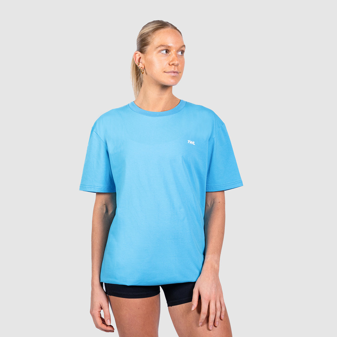 TWL - OVERSIZED T-SHIRT - EMBLEM - SKY WAVE