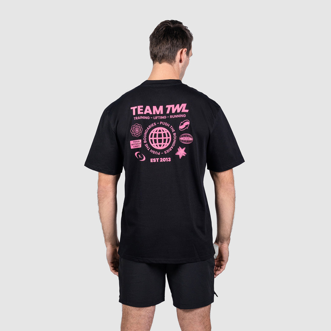 TWL - LIFESTYLE OVERSIZED T-SHIRT - TEAM TWL - BLACK/BUBBLEGUM