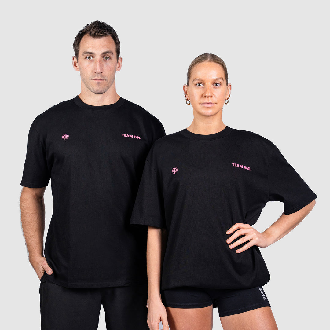 TWL - LIFESTYLE OVERSIZED T-SHIRT - TEAM TWL - BLACK/BUBBLEGUM