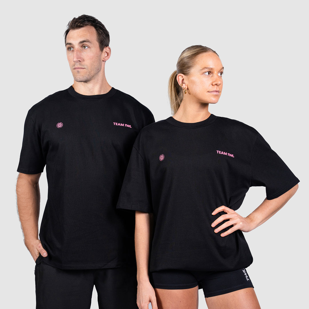 TWL - LIFESTYLE OVERSIZED T-SHIRT - TEAM TWL - BLACK/BUBBLEGUM