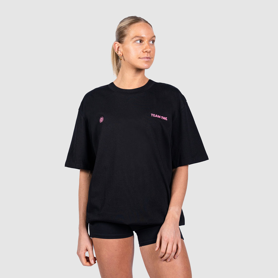 TWL - LIFESTYLE OVERSIZED T-SHIRT - TEAM TWL - BLACK/BUBBLEGUM