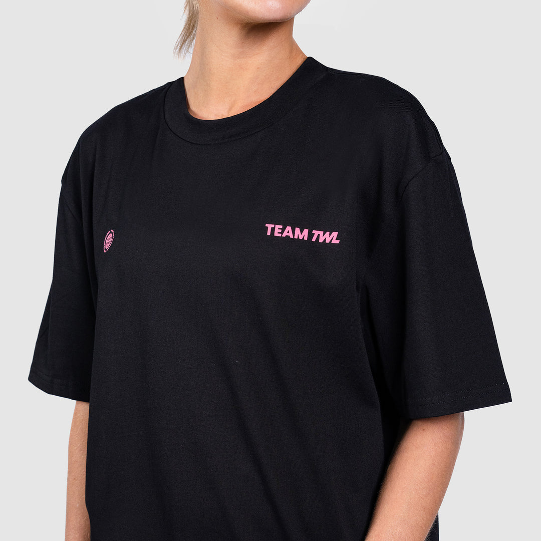 TWL - LIFESTYLE OVERSIZED T-SHIRT - TEAM TWL - BLACK/BUBBLEGUM