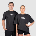 TWL - LIFESTYLE OVERSIZED T-SHIRT - VARSITY - FADED BLACK