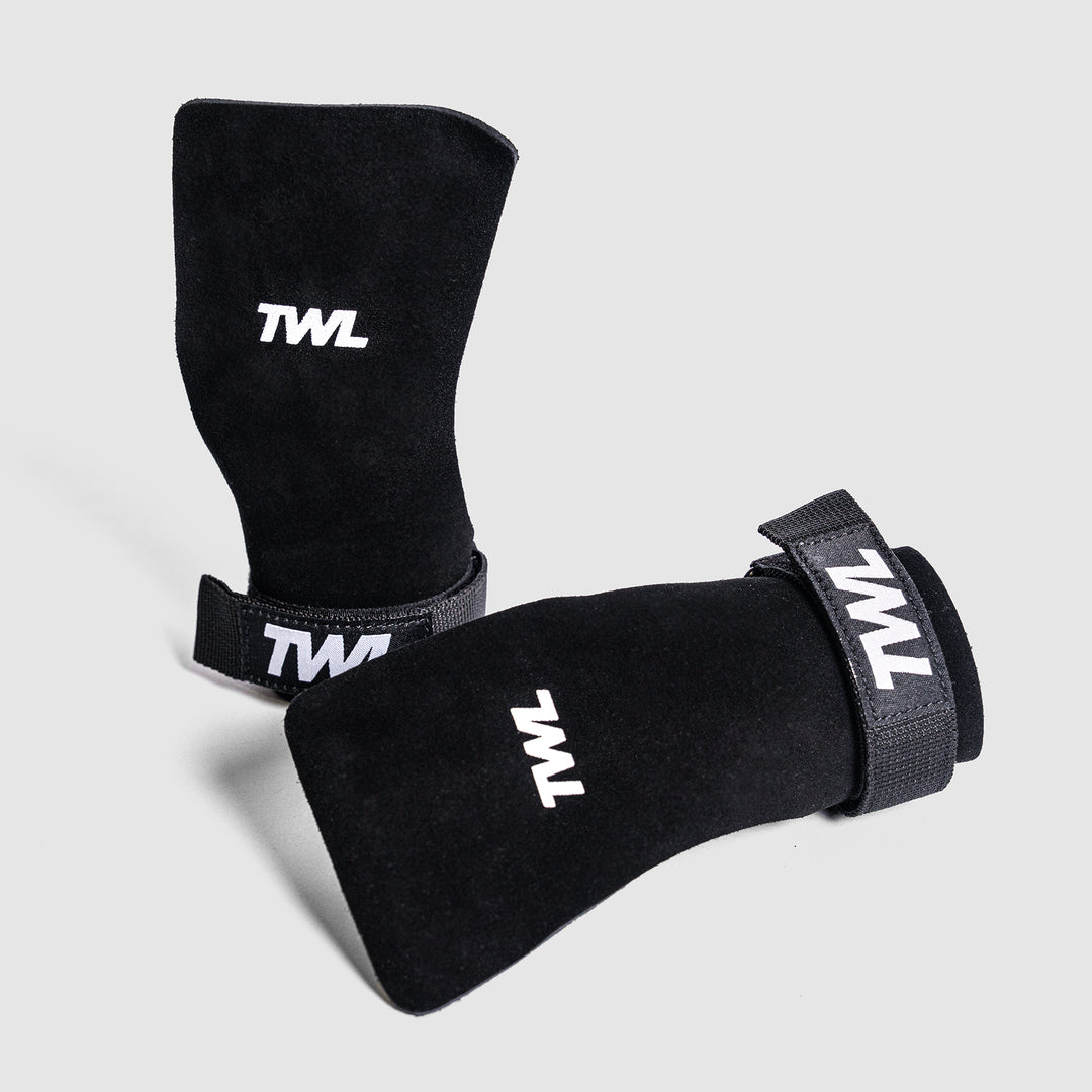 TWL - LEATHER EVERYDAY GRIPS - FINGERLESS - BLACK