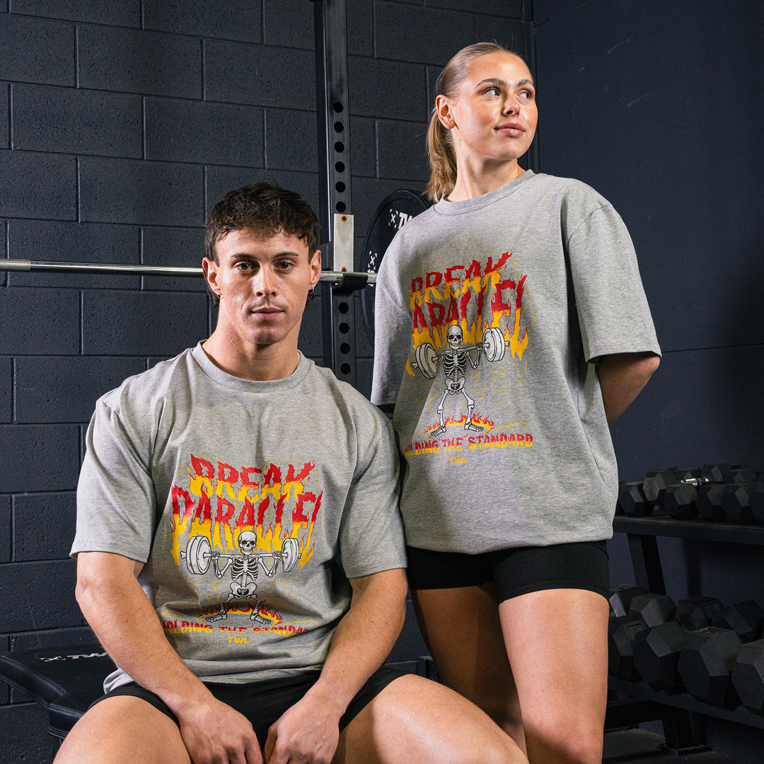 TWL - LIFESTYLE OVERSIZED T-SHIRT - BREAK PARALLEL - GREY