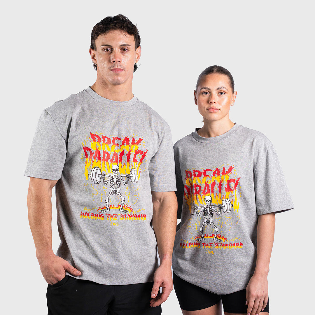 TWL - LIFESTYLE OVERSIZED T-SHIRT - BREAK PARALLEL - GREY