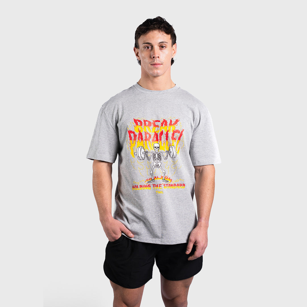 TWL - LIFESTYLE OVERSIZED T-SHIRT - BREAK PARALLEL - GREY