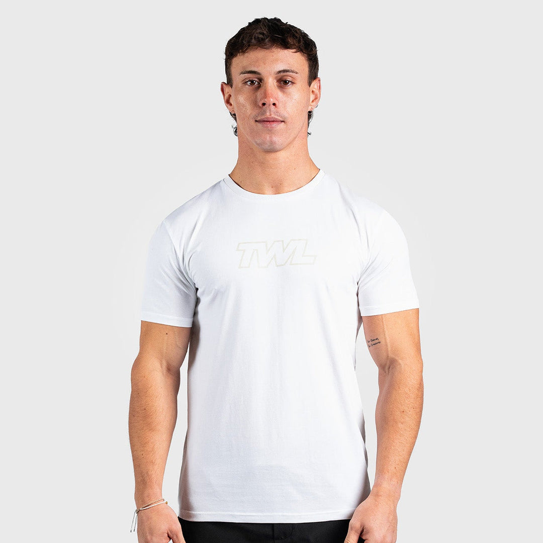 TWL - MEN'S EVERYDAY T-SHIRT - ATHLETE - WHITE/WHITE
