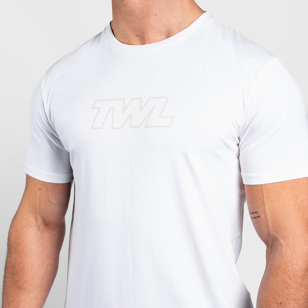 TWL - MEN'S EVERYDAY T-SHIRT - ATHLETE - WHITE/WHITE