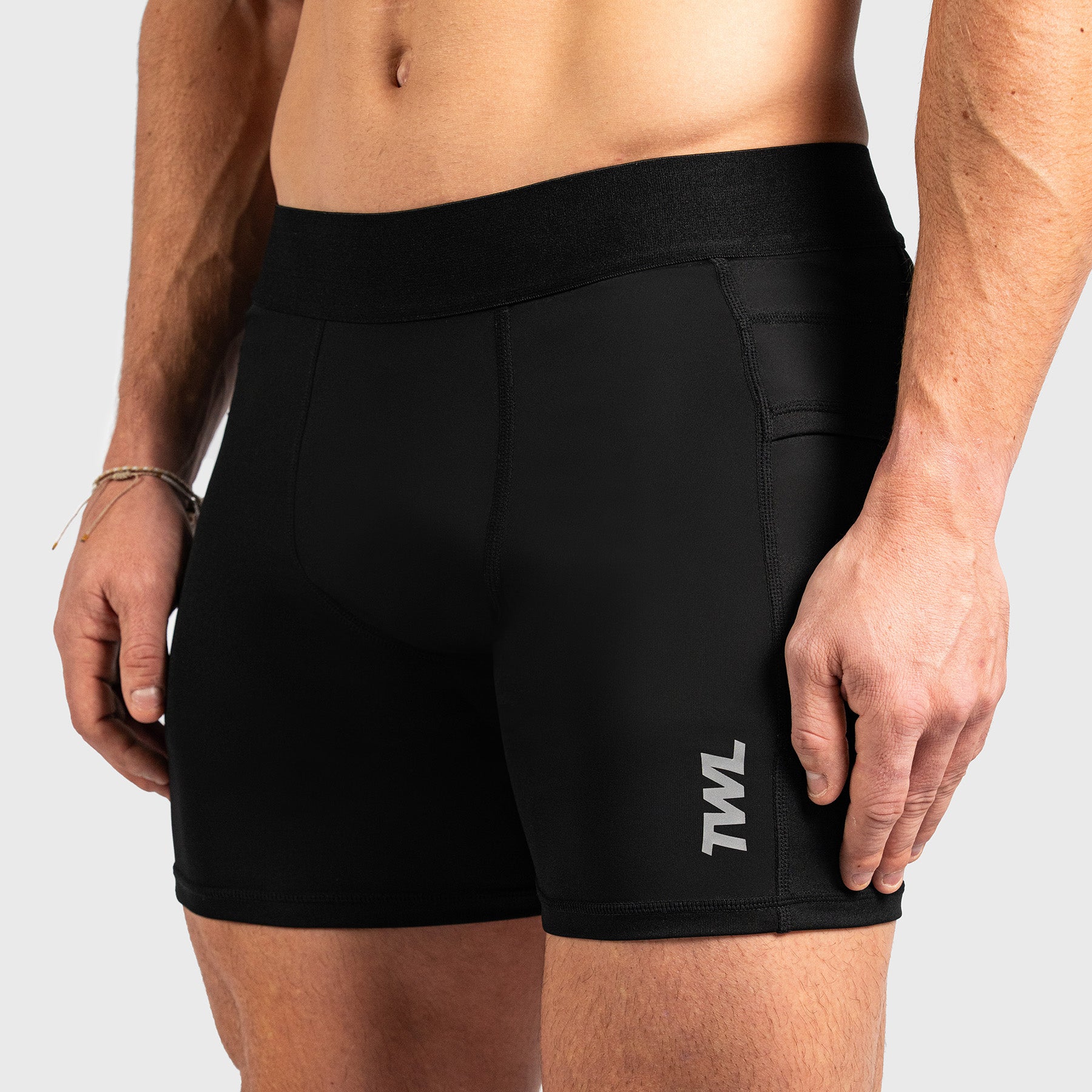 TWL - MEN'S INNER COMPRESSION SHORTS - 6" - BLACK