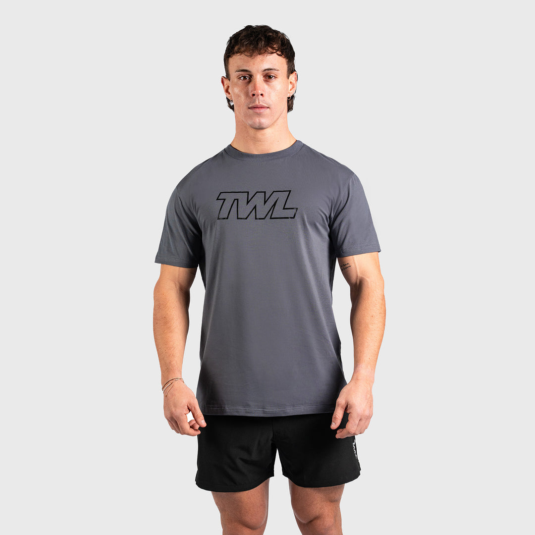 TWL - OVERSIZED T-SHIRT - ATHLETE - DARK GREY