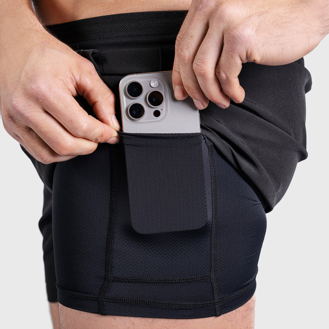 TWL - MEN'S CADENCE LINED SHORTS - BLACK