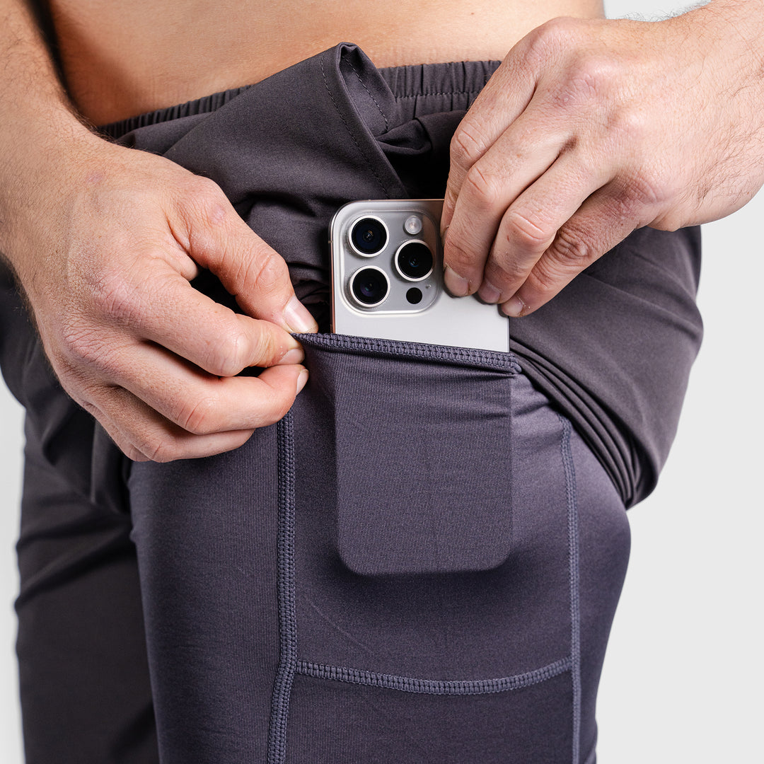 TWL - MEN'S VAULT 2-IN-1 SHORTS - GREY