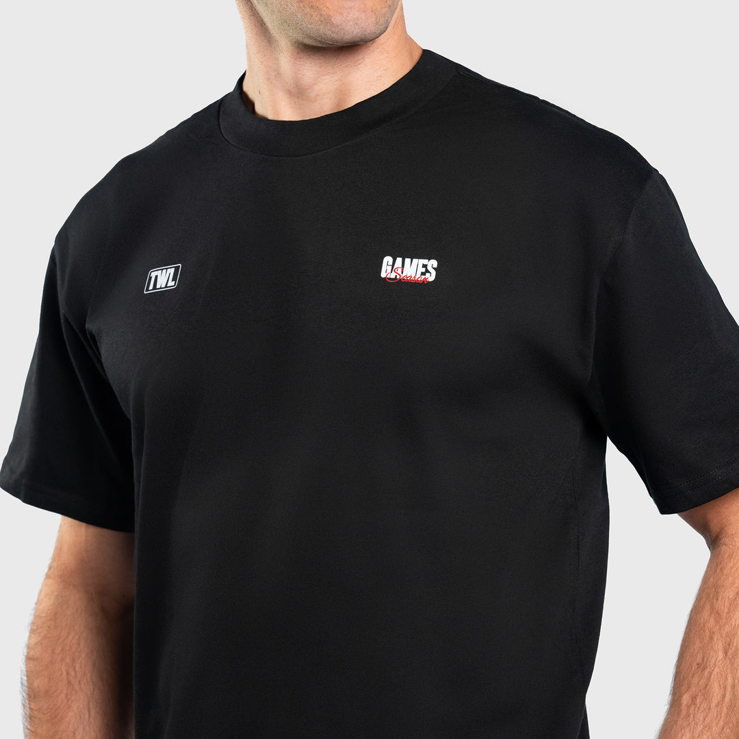TWL - LIFESTYLE OVERSIZED T-SHIRT - GAMES TEE - BLACK