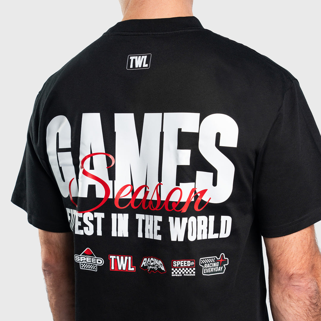 TWL - LIFESTYLE OVERSIZED T-SHIRT - GAMES TEE - BLACK