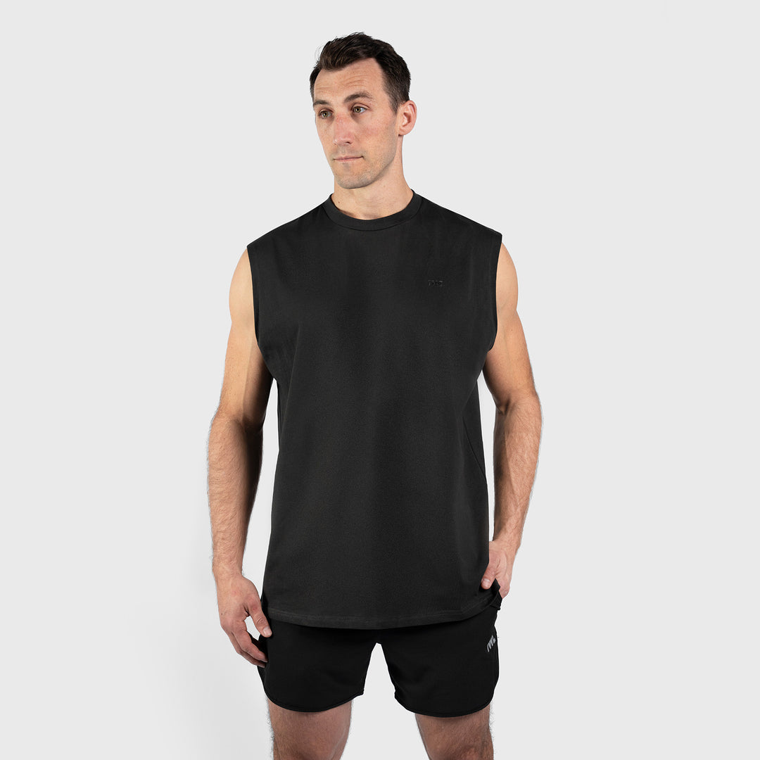 TWL - LIFESTYLE OVERSIZED TANK - EMBLEM - FADED BLACK