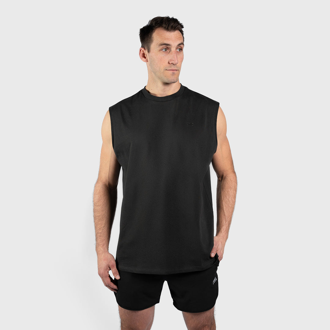 TWL - LIFESTYLE OVERSIZED TANK - EMBLEM - FADED BLACK